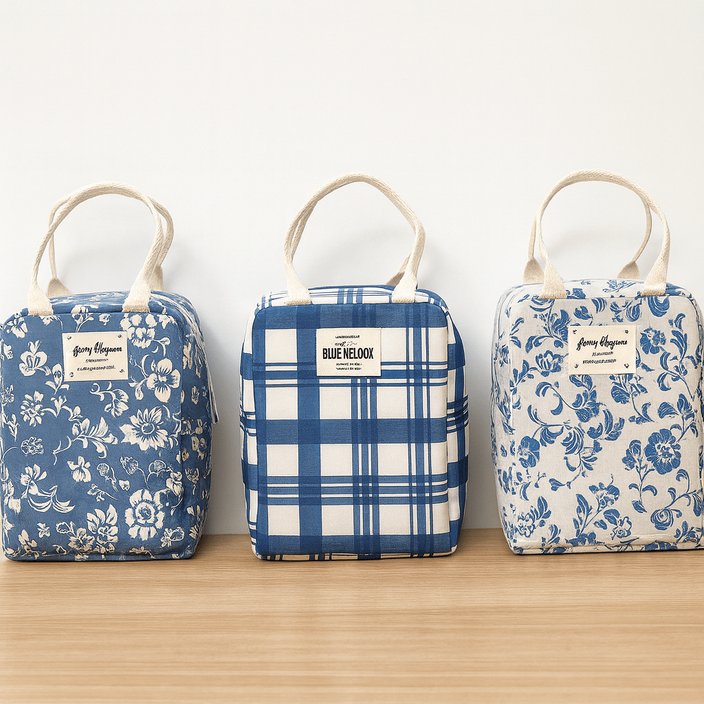 Minimalistic Printed Insulated Lunch Bag - Home Phase