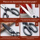 Multifunctional Kitchen Scissor With Safety Cover - Home Phase