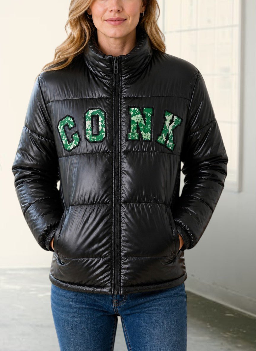 Unisex Green Printed Jacket - Conk - StylePhase SA